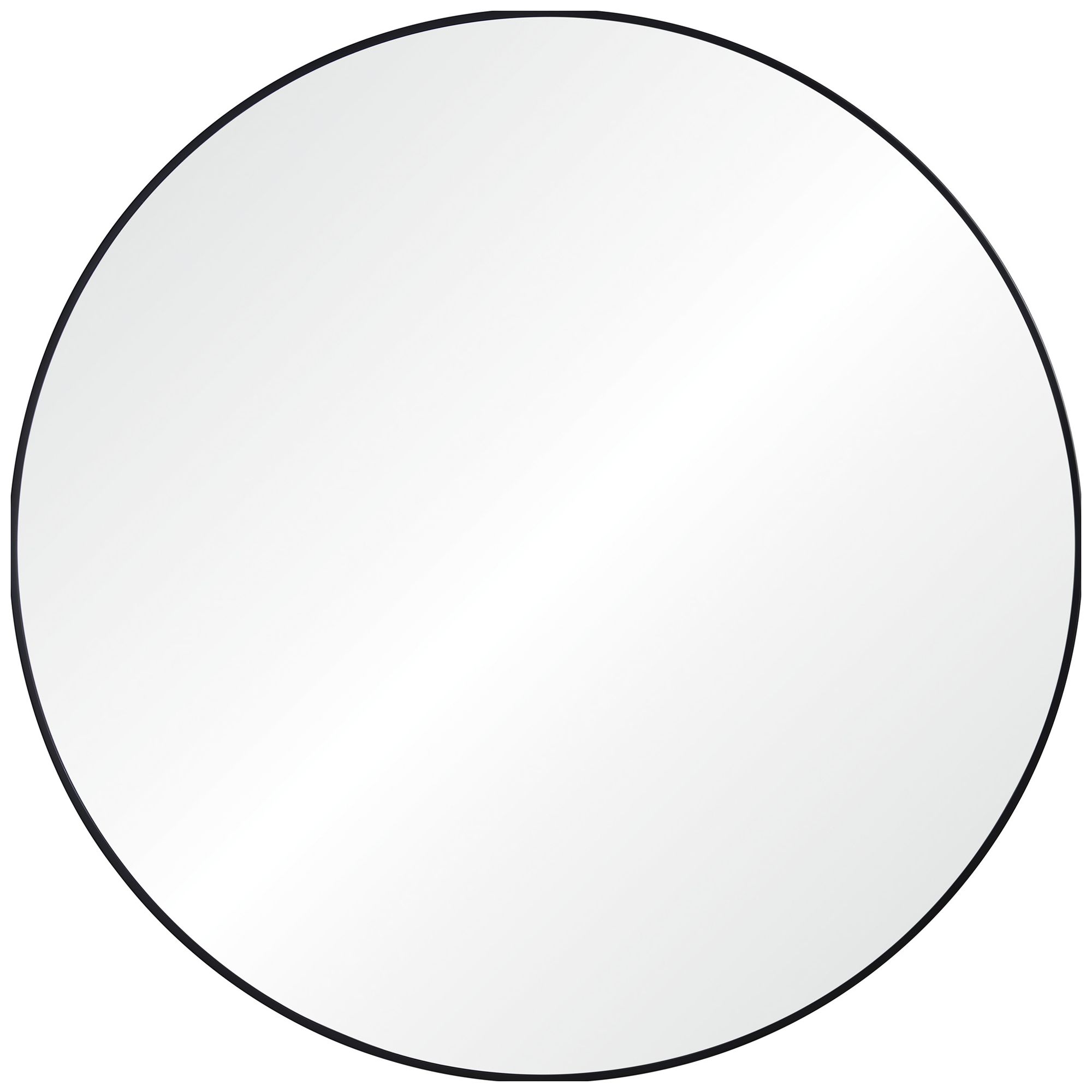 Image 2 Renwil Sami 48" Tall Round Wall Mirror, Black