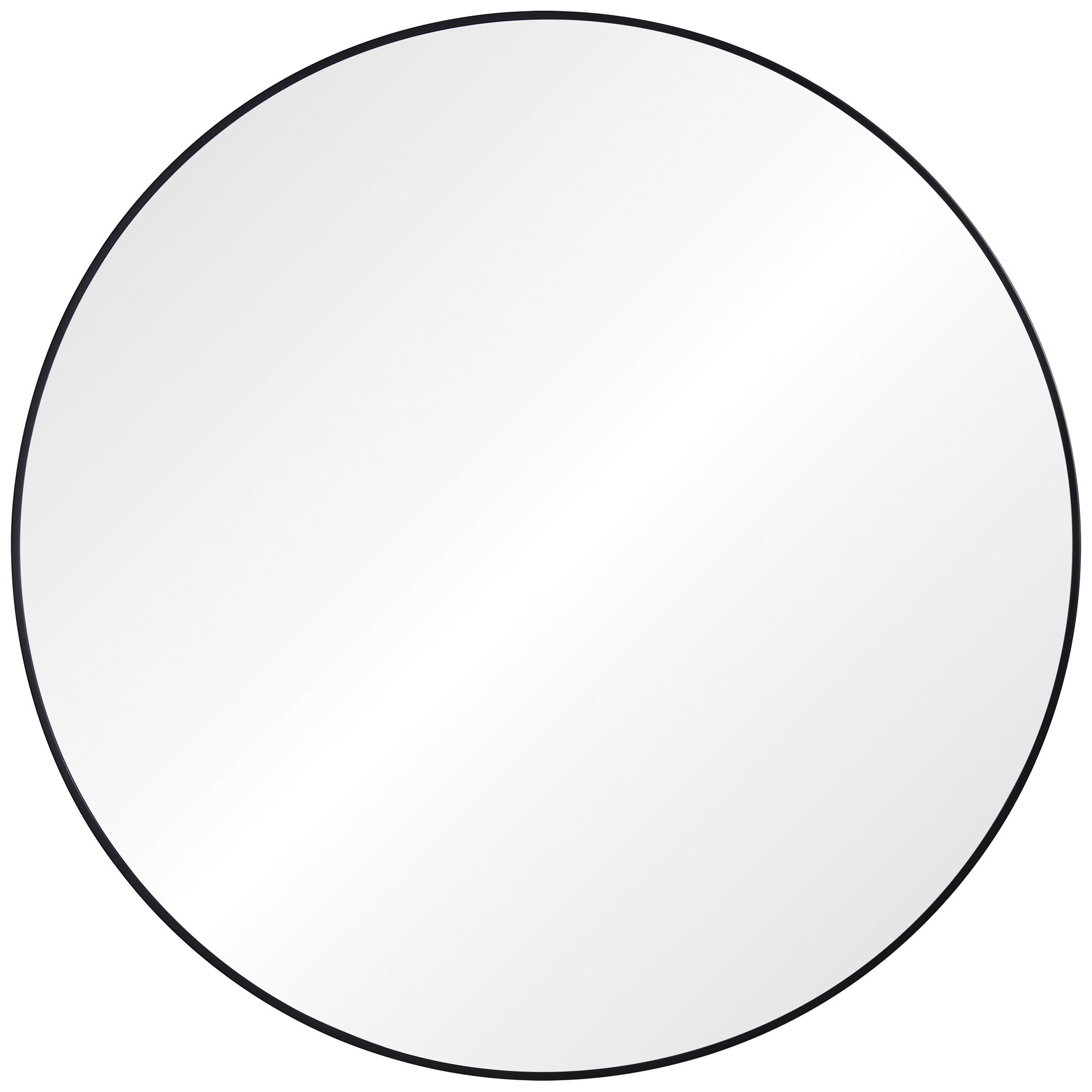 Image 3 Renwil Sami 48" Tall Round Wall Mirror, Black more views