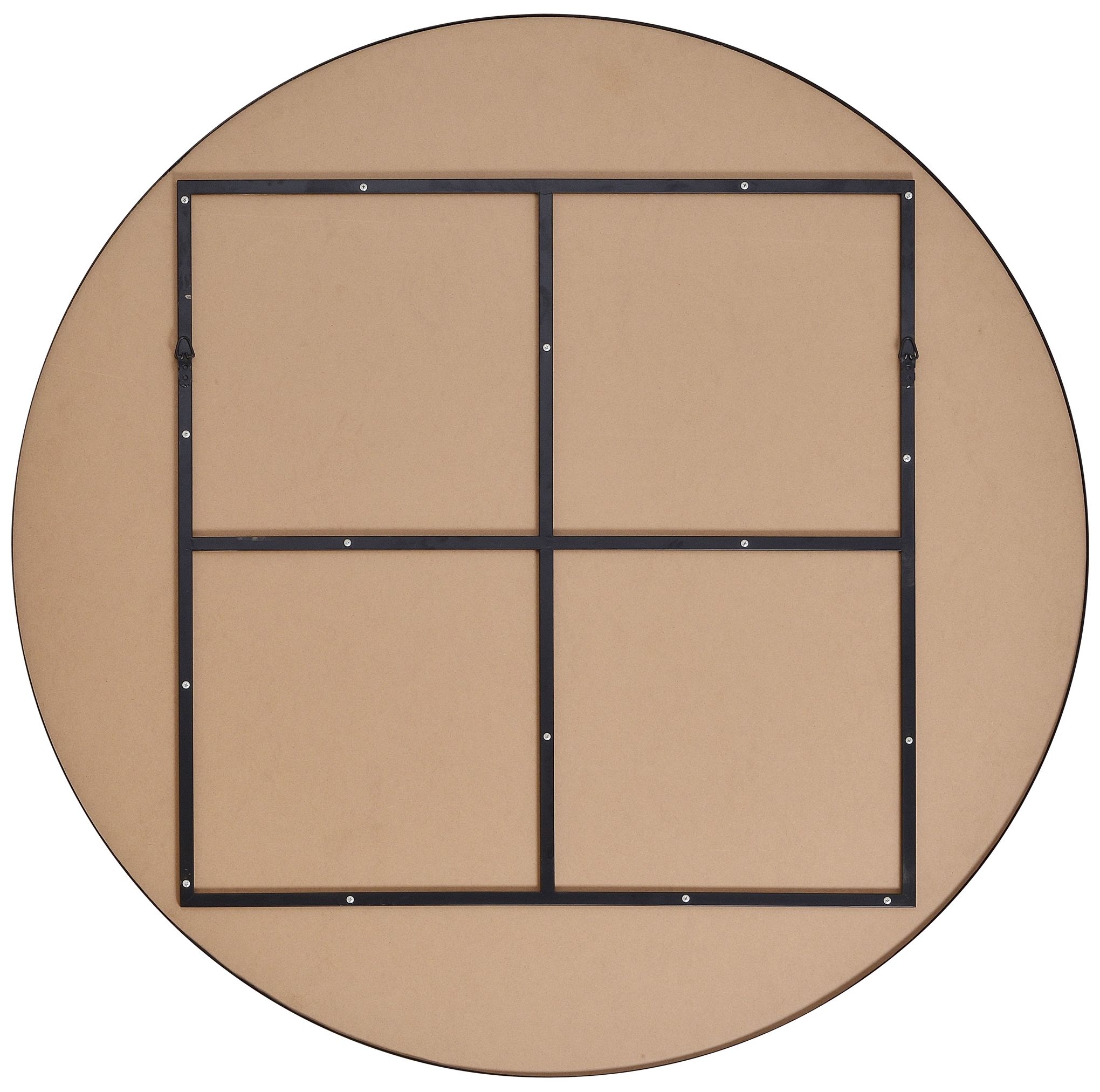 Image 7 Renwil Sami 48" Tall Round Wall Mirror, Black more views
