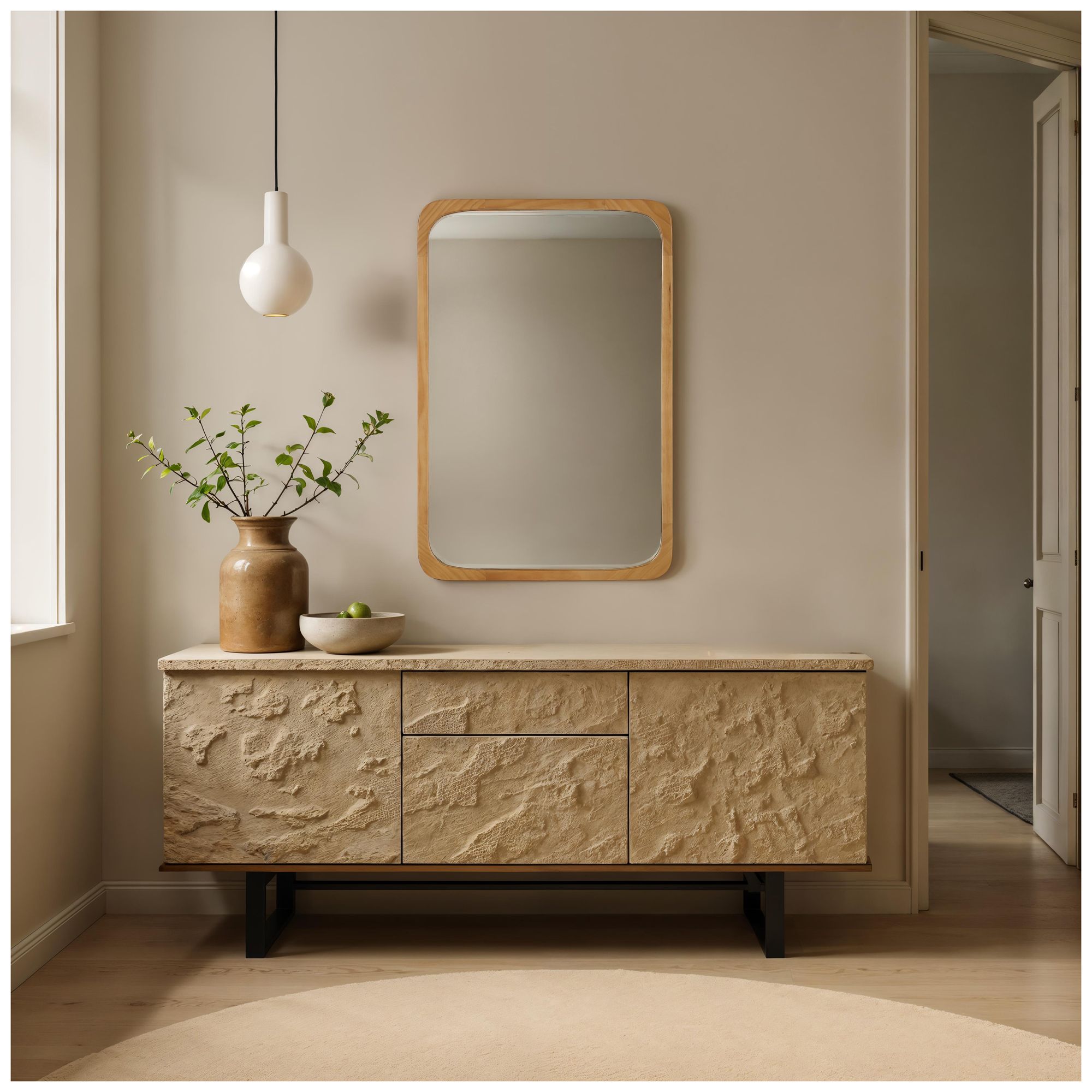 Image 2 Renwil Scisto 36" H x 24" W Wall Mirror, Beige more views