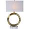 Renwil Skylar 27" Bronze and White Marble Modern Table Lamp