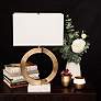 1_Renwil Skylar 27" Bronze and White Marble Modern Table Lamp