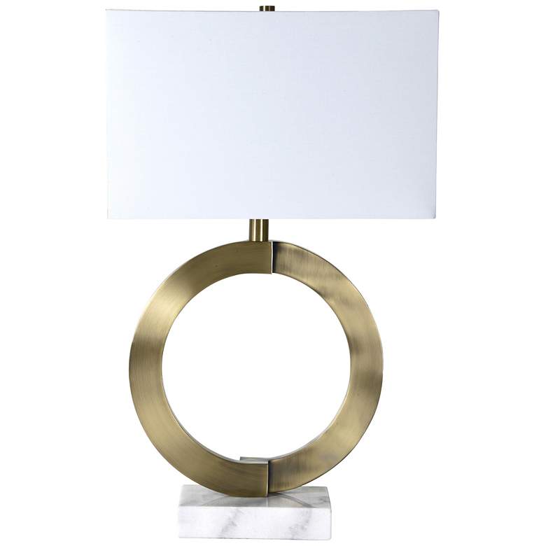 Image 3 Renwil Skylar 27" Bronze and White Marble Modern Table Lamp more views