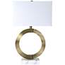3_Renwil Skylar 27" Bronze and White Marble Modern Table Lamp more views
