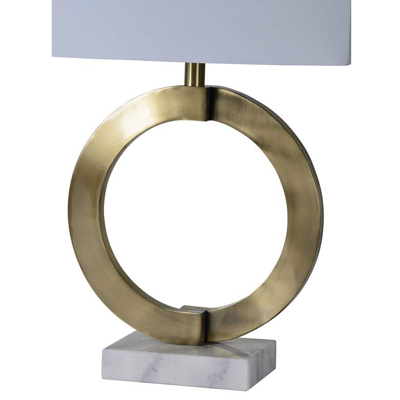 Image 5 Renwil Skylar 27" Bronze and White Marble Modern Table Lamp more views