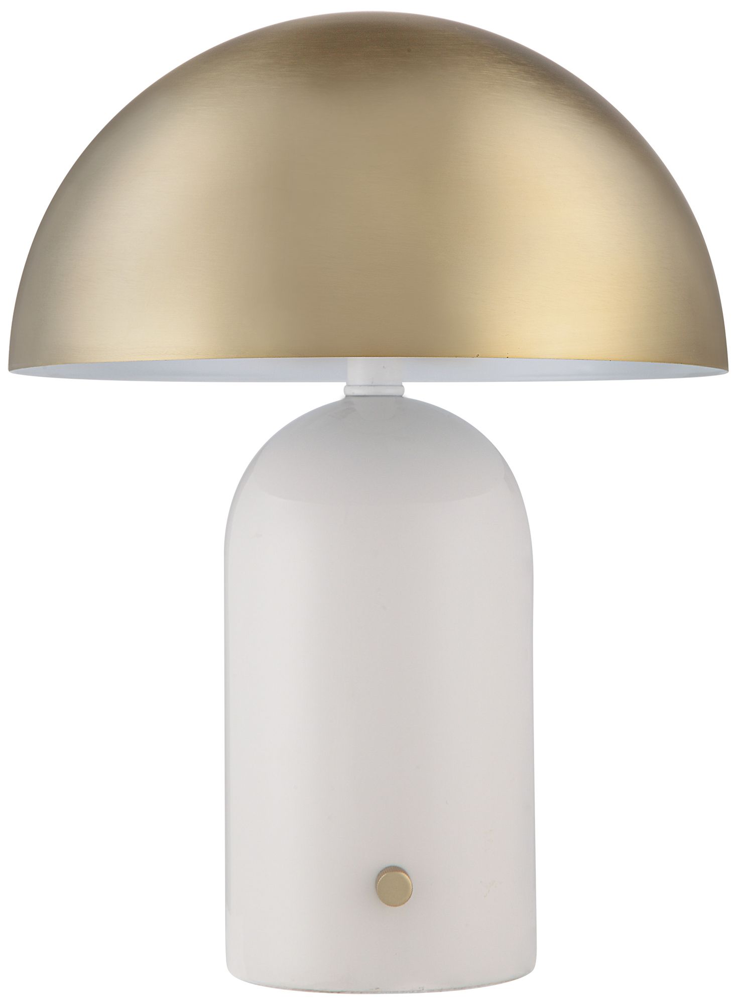 Renwil Solero Off-White Ceramic and Champagne Brass Table Lamp 13x16x13
