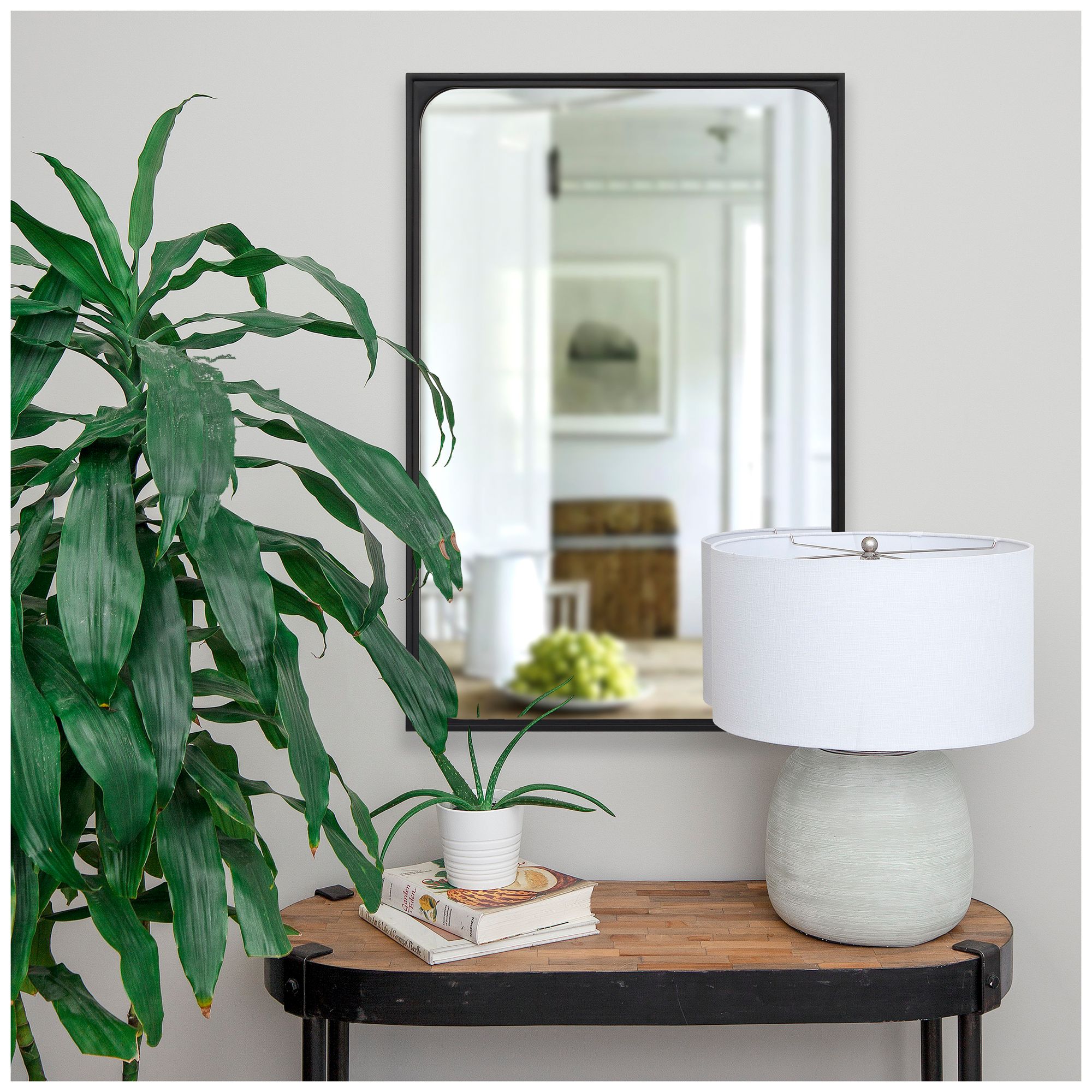 Image 2 Renwil Sorella 36" Tall Rectangle Wall Mirror, Black more views