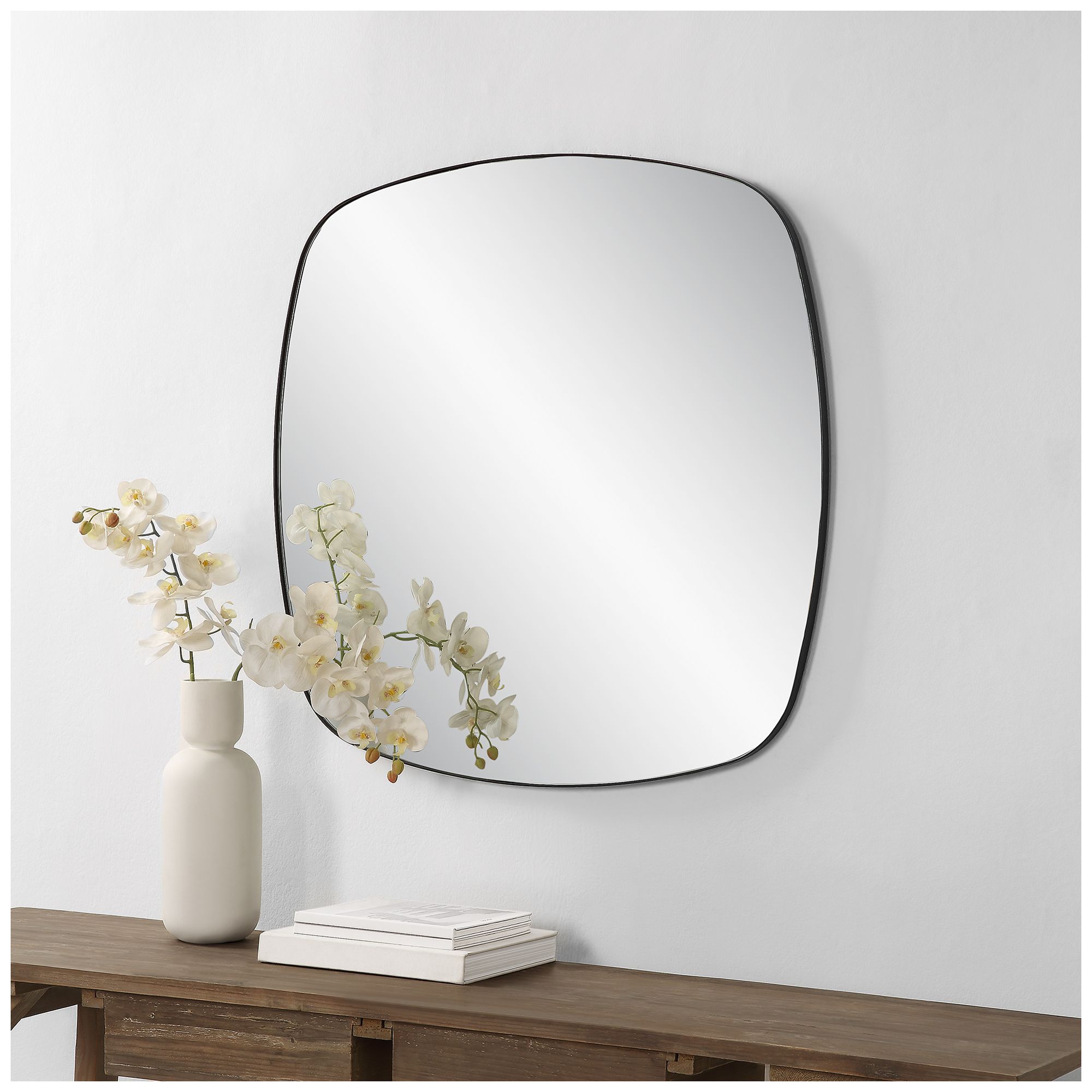 Image 2 Renwil Sparti 36" Tall Square Wall Mirror, Black more views