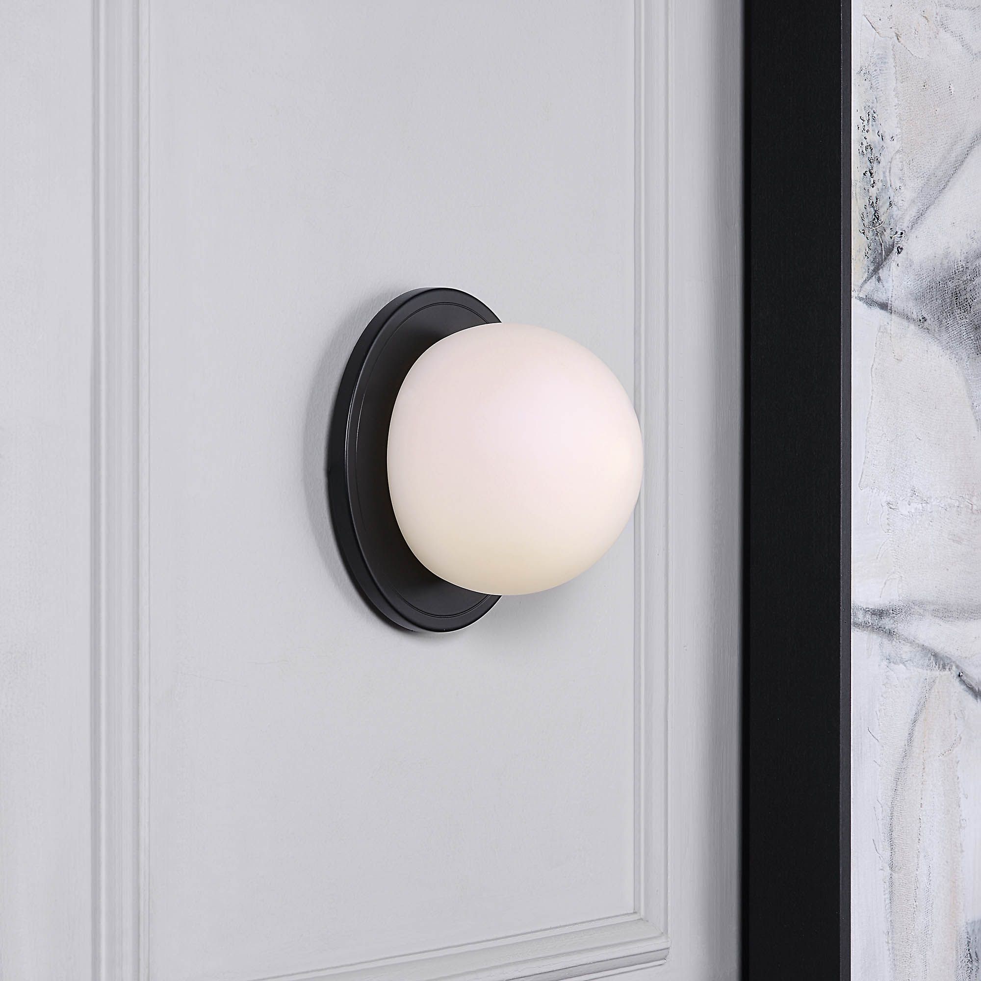 Image 4 Renwil Sybil Powder Coated Matte Black Wall Sconce Dia-6.5x4.25"H more views