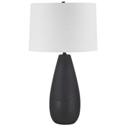 Renwil Tala 29 1/2" High Modern Cement Matte Black Table Lamp