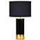 Renwil The Tuxedo 29" High Modern Ceramic Black and Gold Table Lamp