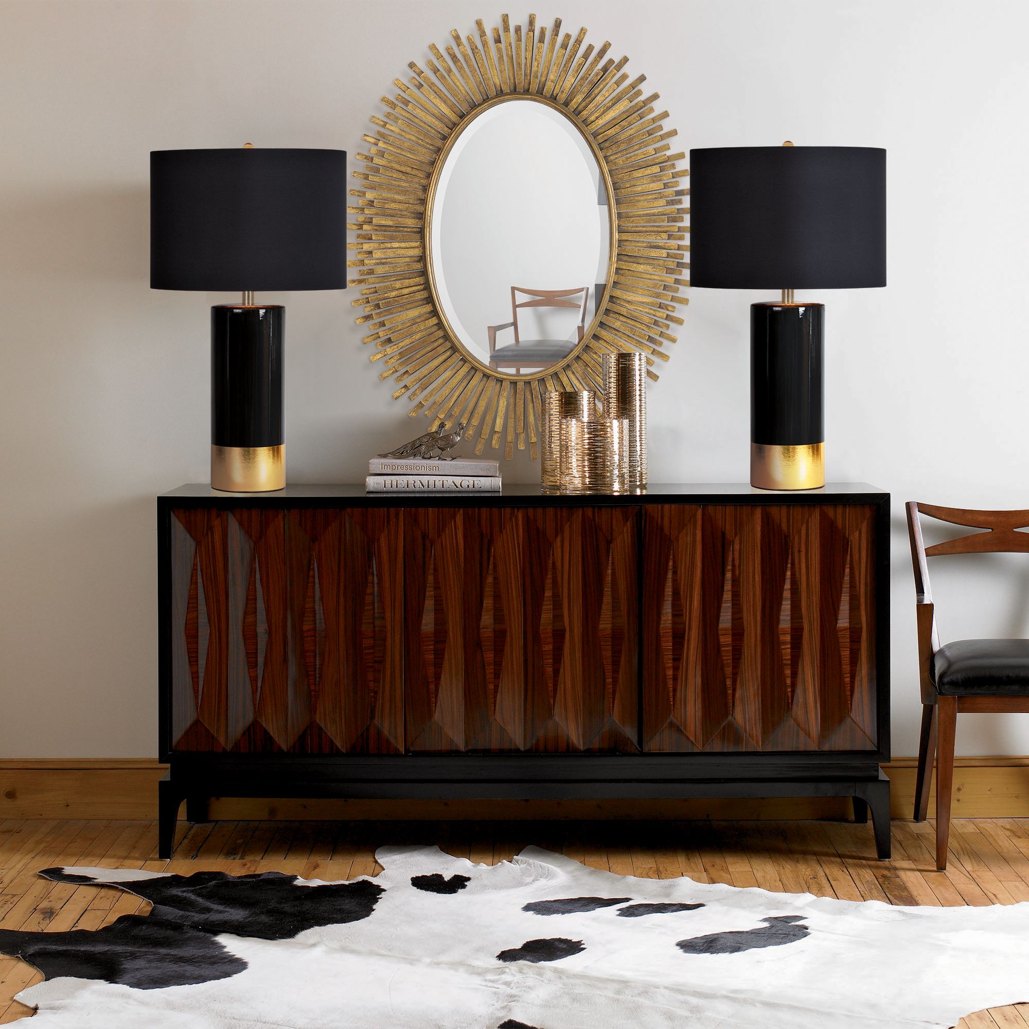 Image 3 Renwil The Tuxedo 29" High Modern Ceramic Black and Gold Table Lamp more views