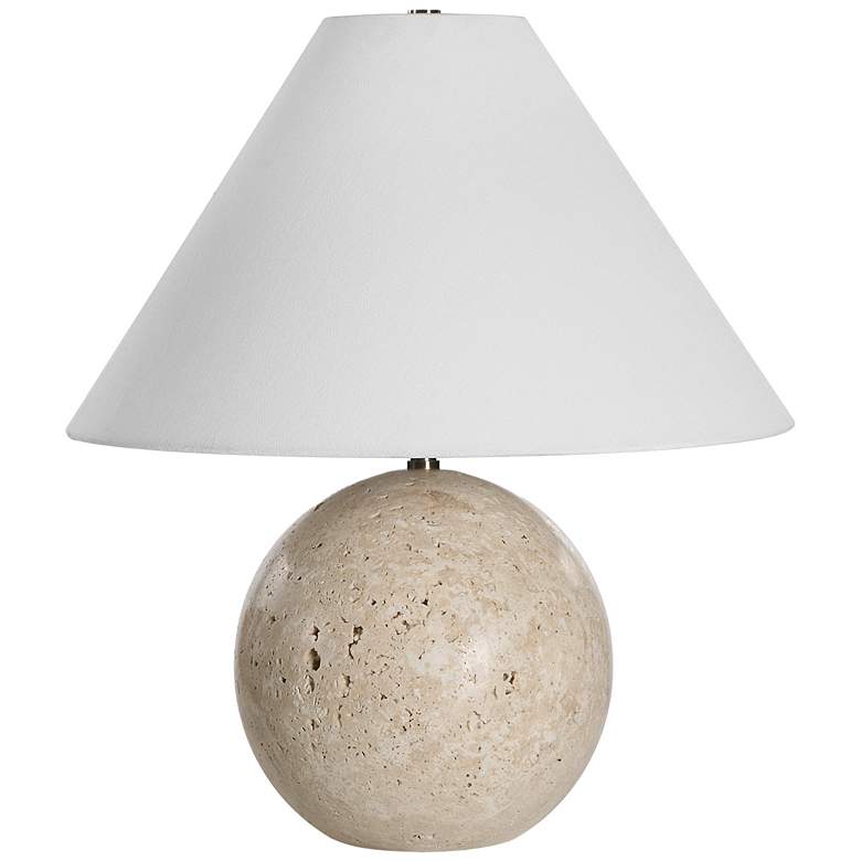 Image 1 Renwil Travertine 19" High Modern Natural Beige Marble Table Lamp