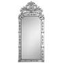 Renwil Venetian Glass 19" x 43" Crown-Shape Wall Mirror