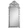 Renwil Venetian Glass 19" x 43" Crown-Shape Wall Mirror