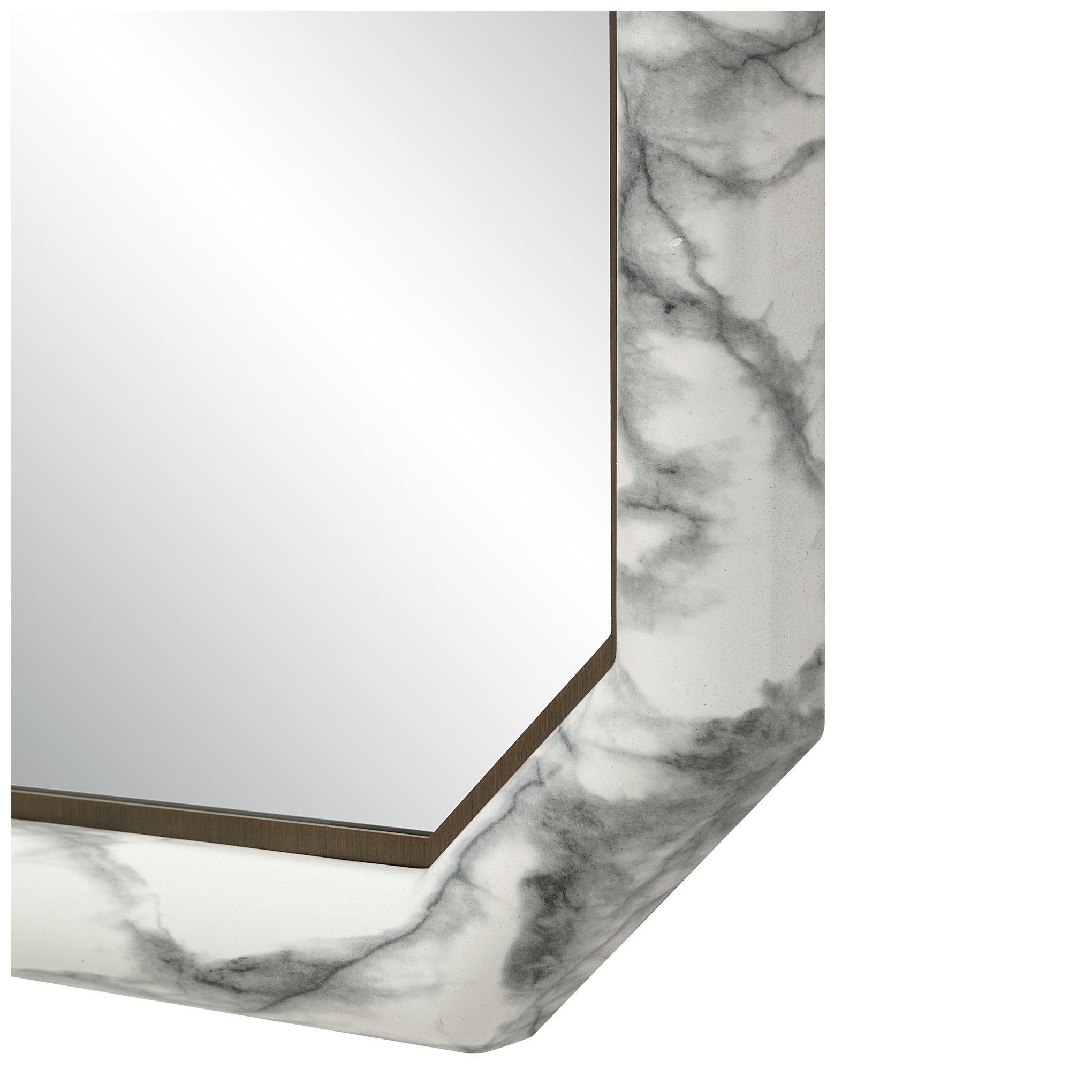 Image 3 Renwil Venus 36" H x 24" W Wall Mirror, White Marble more views