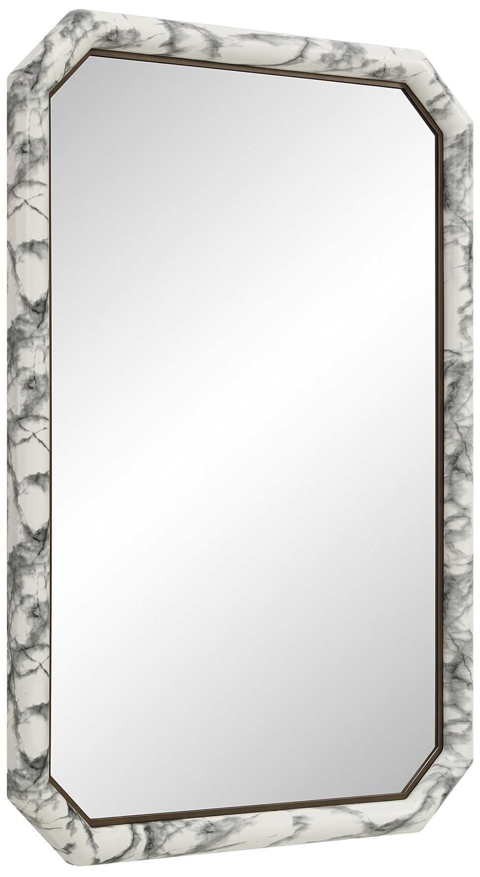 Image 4 Renwil Venus 36" H x 24" W Wall Mirror, White Marble more views