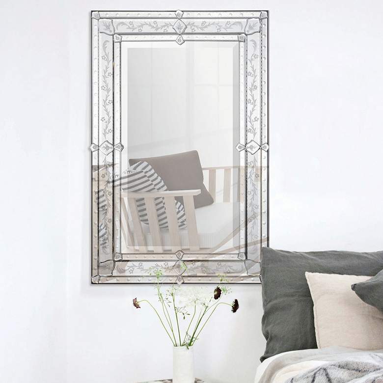 Image 1 Renwil Vincenzo Glass 24" x 36" Rectangular Wall Mirror