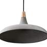 3_Renwil Viola-May 16" Wide Gray and Textured Black Modern Pendant Light more views
