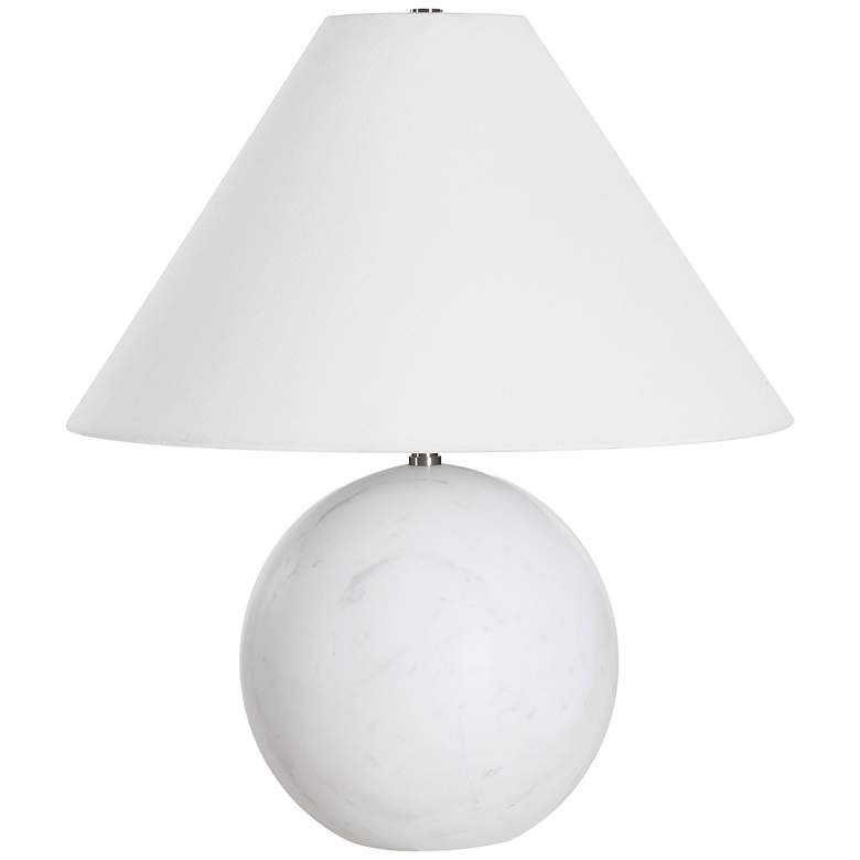 Image 1 Renwil Volakas 19" High Modern Natural White Marble Table Lamp