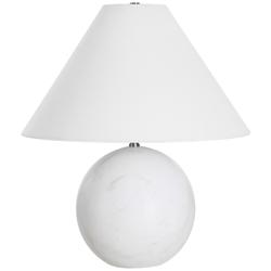 Renwil Volakas 19" High Modern Natural White Marble Table Lamp