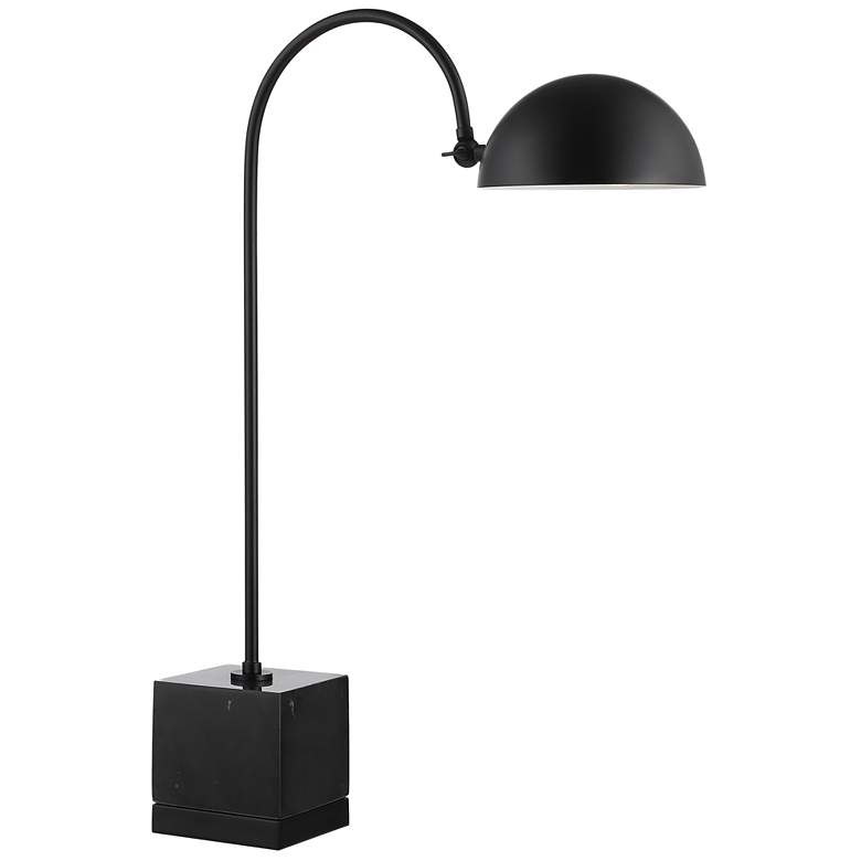Image 1 Renwil Volos 27" Black Modern Dome Shade Arc Desk or Table Lamp