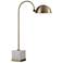 Renwil Volos 27" Brass Modern Dome Shade Arc Desk or Table Lamp