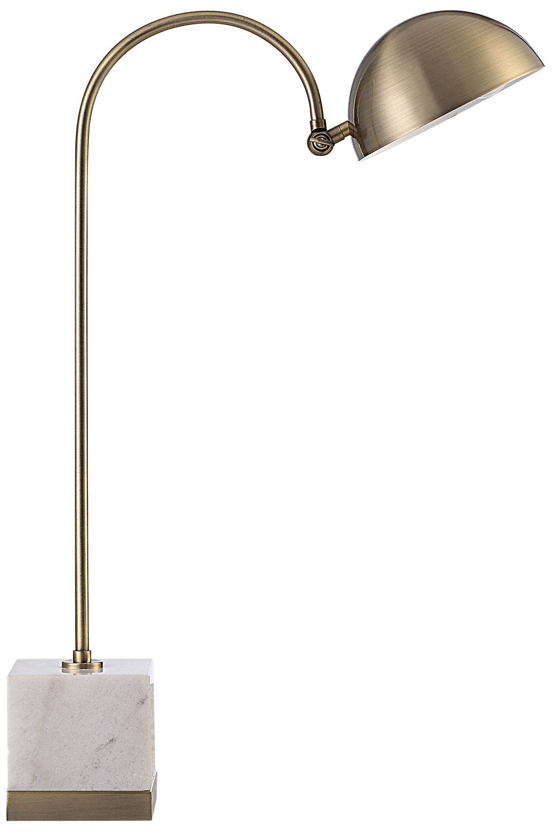 Image 3 Renwil Volos 27" Brass Modern Dome Shade Arc Desk or Table Lamp more views