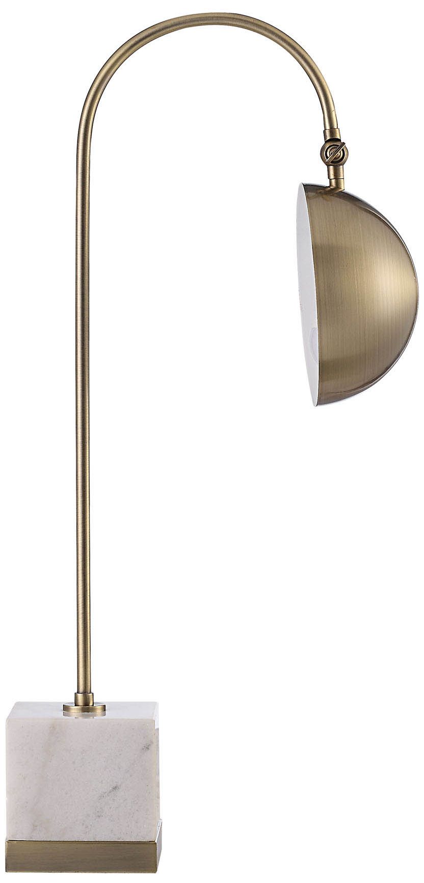 Image 4 Renwil Volos 27" Brass Modern Dome Shade Arc Desk or Table Lamp more views