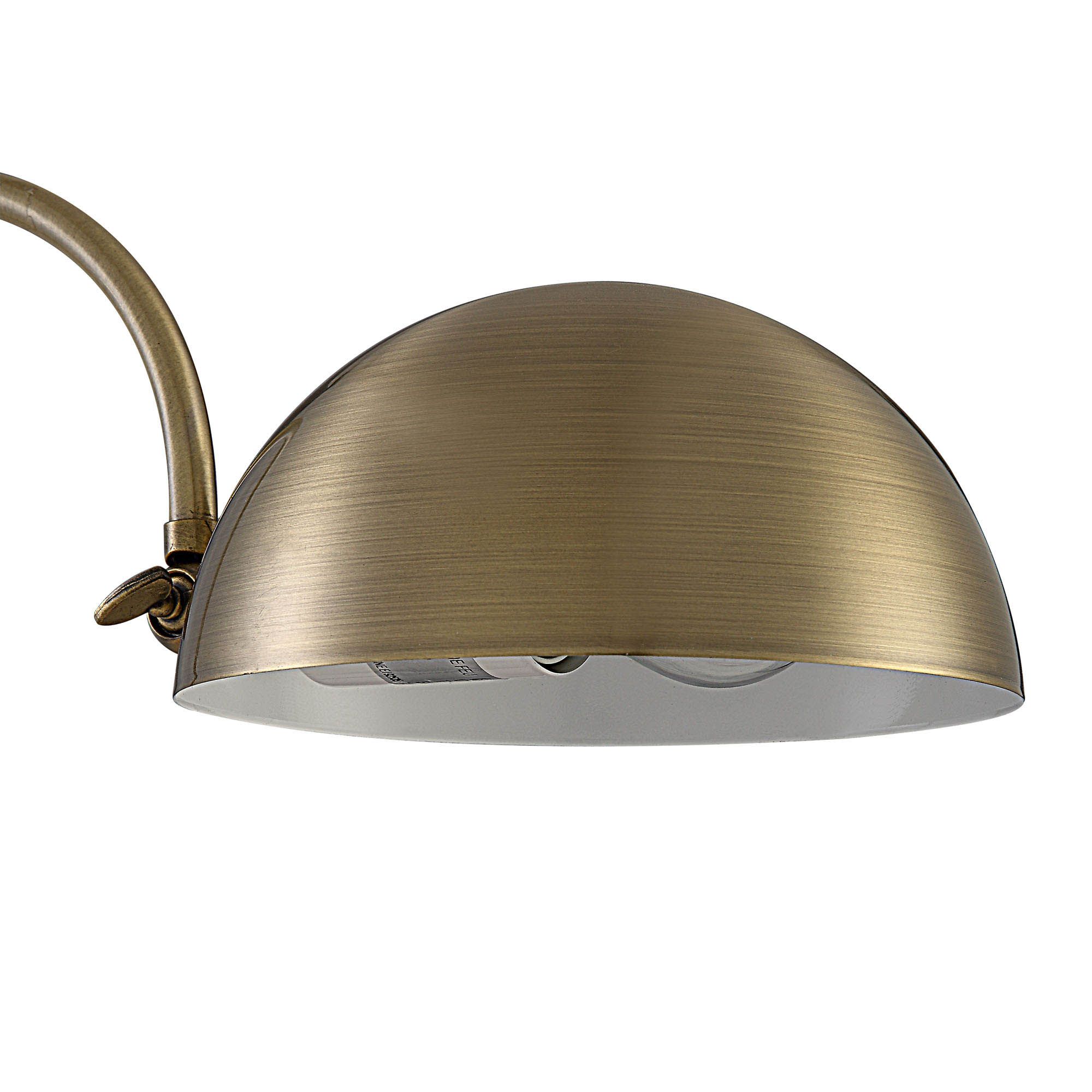 Renwil Volos 27" Brass Modern Dome Shade Arc Desk or Table Lamp