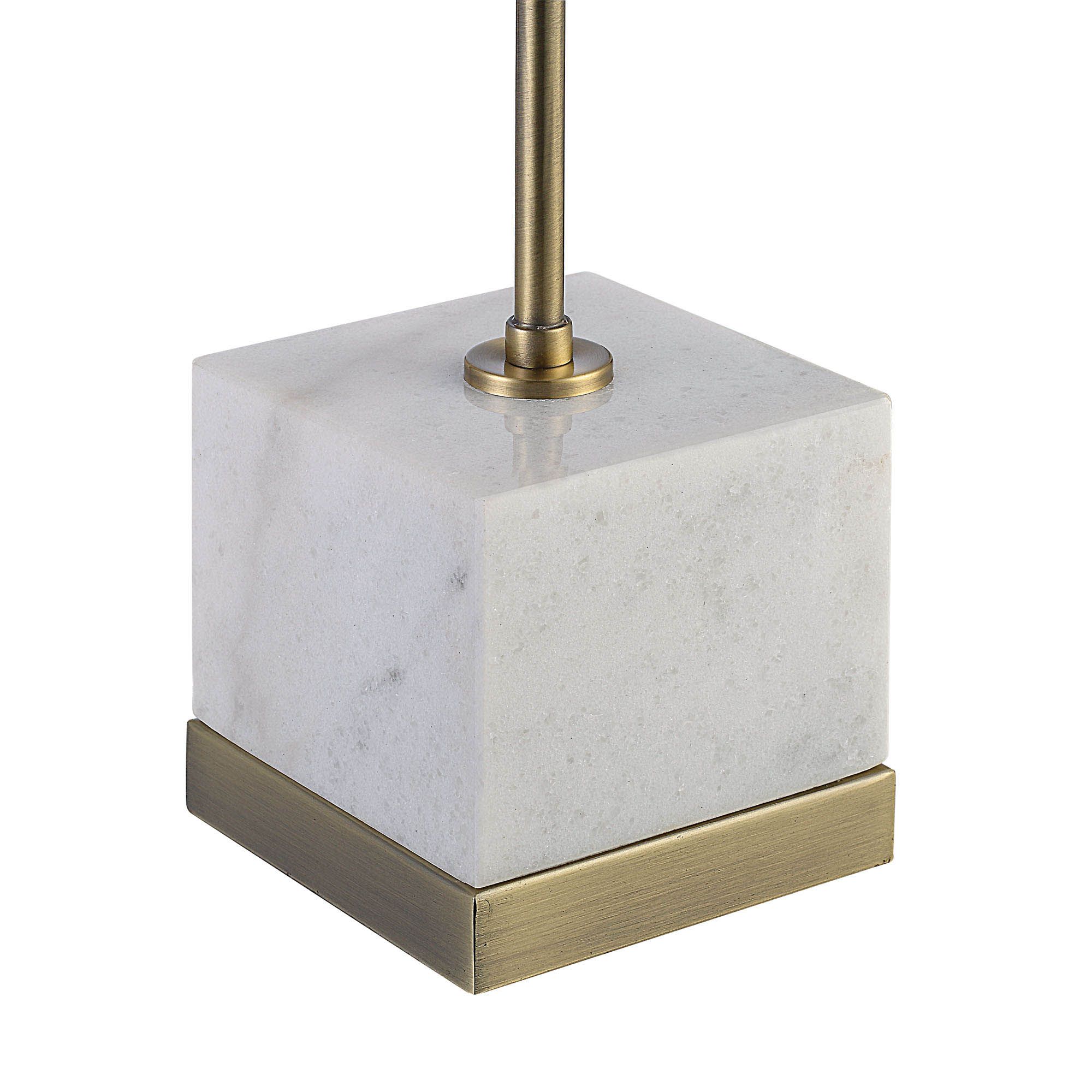 Renwil Volos 27" Brass Modern Dome Shade Arc Desk or Table Lamp