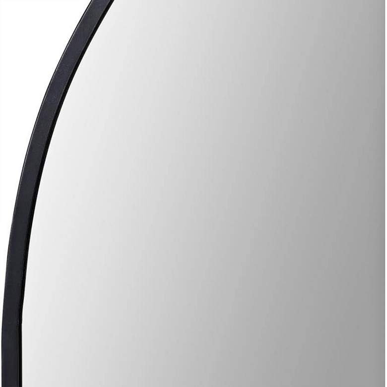 Image 3 Renwil Waren 24 x 36 Iron Matte Black Arch Top Wall Mirror more views
