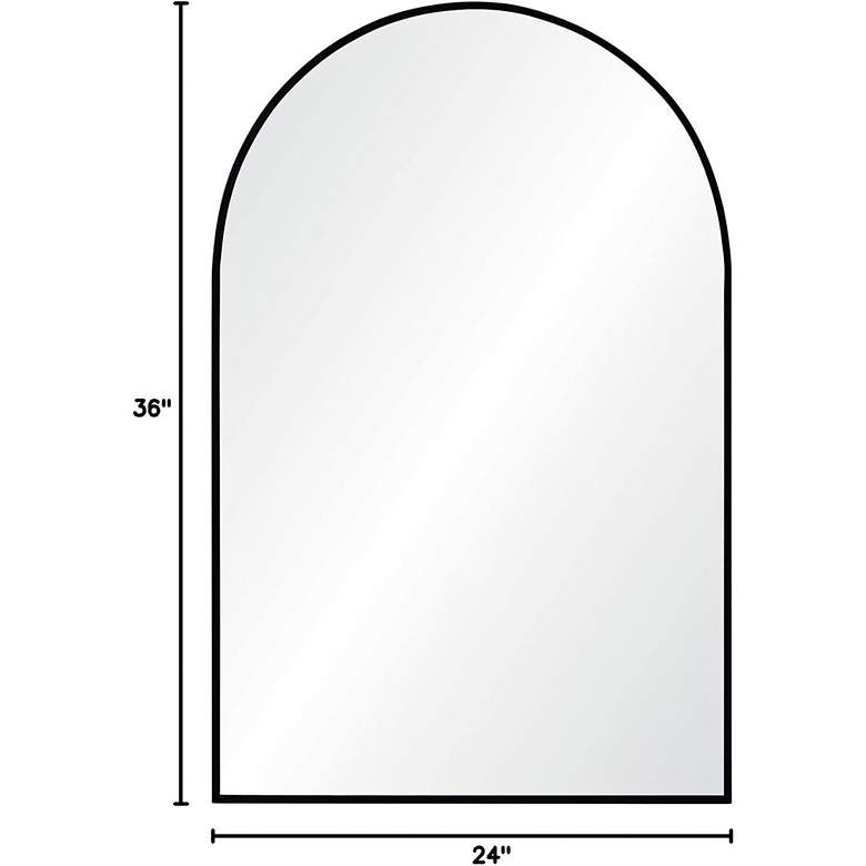Image 7 Renwil Waren 24 x 36 Iron Matte Black Arch Top Wall Mirror more views