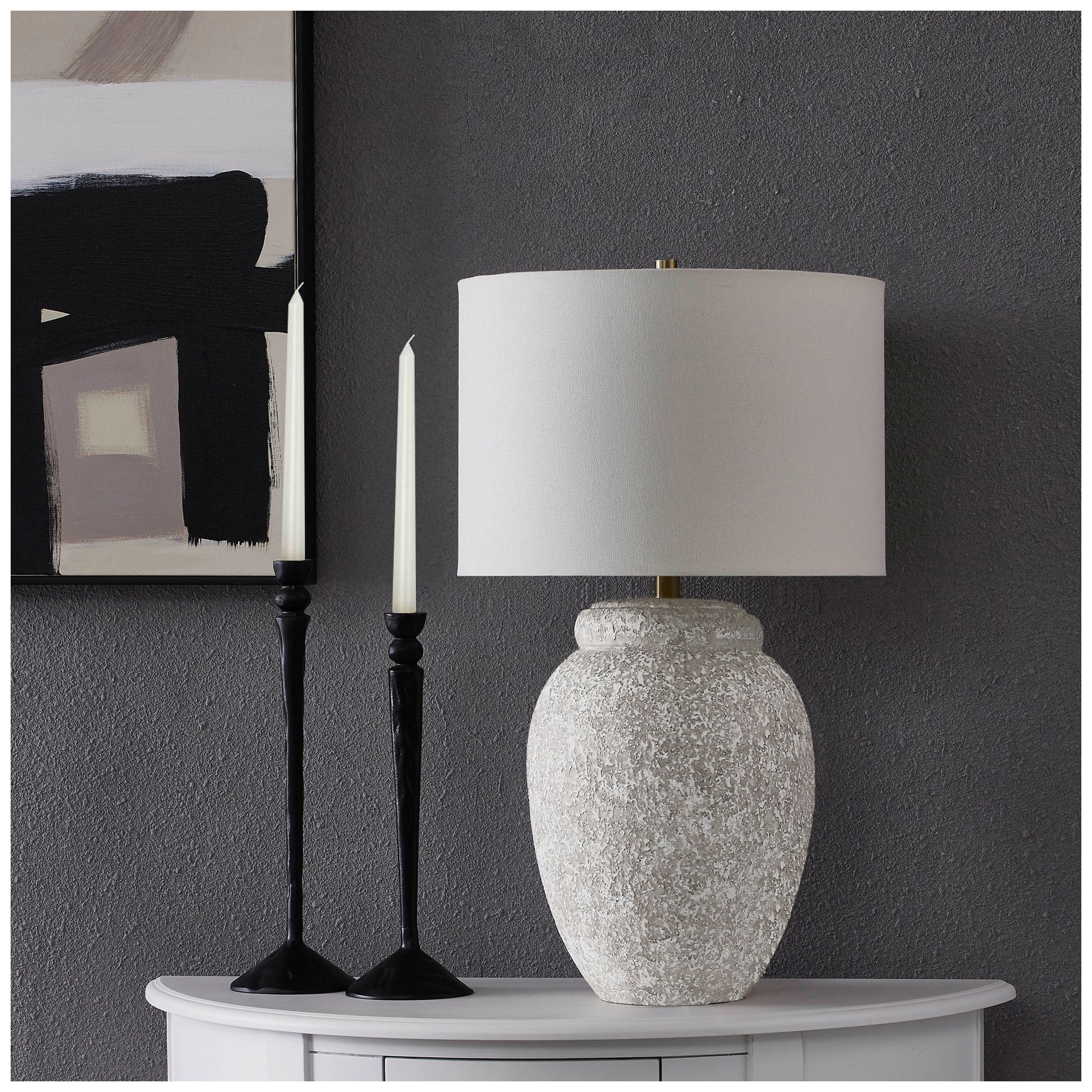 Image 2 Renwil Wassily 28.25" Length Table Lamp, Painted Cream more views
