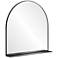 Renwil Wearstley Black Iron 35" x 35" Arch Shelf Wall Mirror