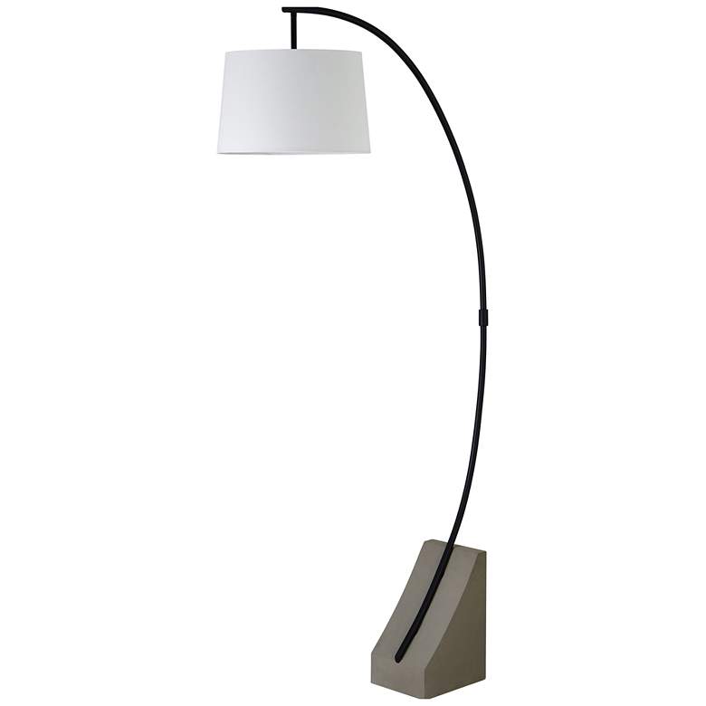 Image 1 Renwil Weymouth 75 1/2" High Iron Matte Black Grey Concrete Floor Lamp