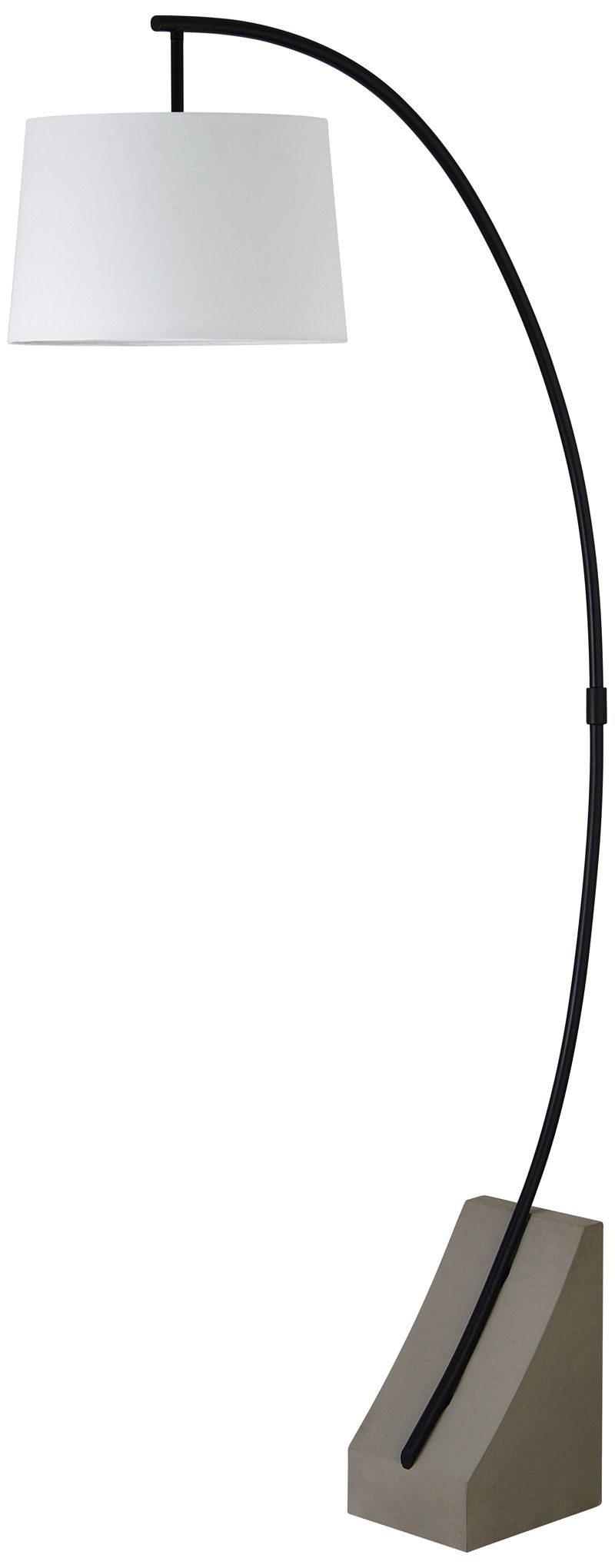 Image 2 Renwil Weymouth 75 1/2" High Iron Matte Black Grey Concrete Floor Lamp more views