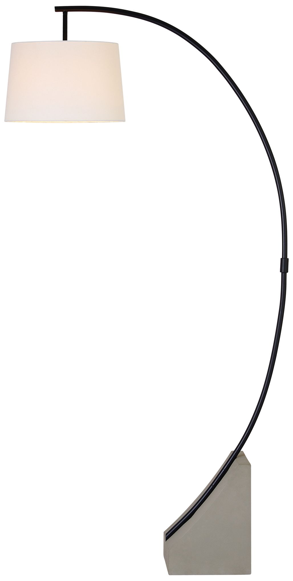 Image 3 Renwil Weymouth 75 1/2" High Iron Matte Black Grey Concrete Floor Lamp more views