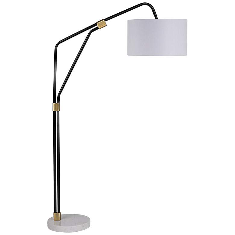 Image 1 Renwil Wroxton 71" Iron Matte Black and Marble Floor Lamp