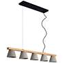 2_Renwil Zain 43 1/4" Wide Gray Black Kitchen Island Light Pendant