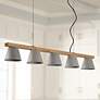 1_Renwil Zain 43 1/4" Wide Gray Black Kitchen Island Light Pendant
