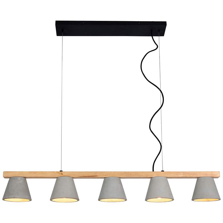 Image 3 Renwil Zain 43 1/4" Wide Gray Black Kitchen Island Light Pendant more views