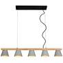 3_Renwil Zain 43 1/4" Wide Gray Black Kitchen Island Light Pendant more views