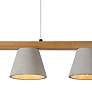 4_Renwil Zain 43 1/4" Wide Gray Black Kitchen Island Light Pendant more views