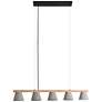 5_Renwil Zain 43 1/4" Wide Gray Black Kitchen Island Light Pendant more views