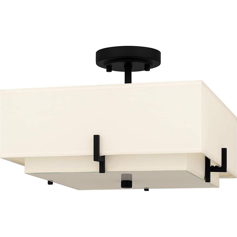 Image 3 Renzo 2-Light Matte Black Semi-Flush Mount more views