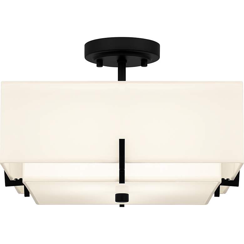 Image 4 Renzo 2-Light Matte Black Semi-Flush Mount more views