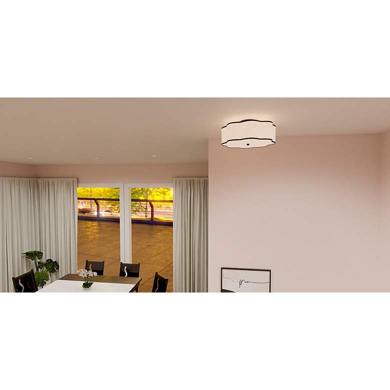 Image 5 Renzo 2-Light Matte Black Semi-Flush Mount more views