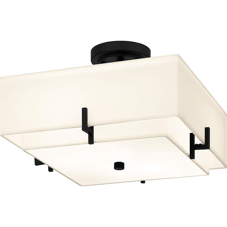 Image 6 Renzo 2-Light Matte Black Semi-Flush Mount more views