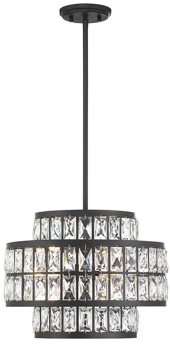 Renzo 3-Light Pendant in Matte Black